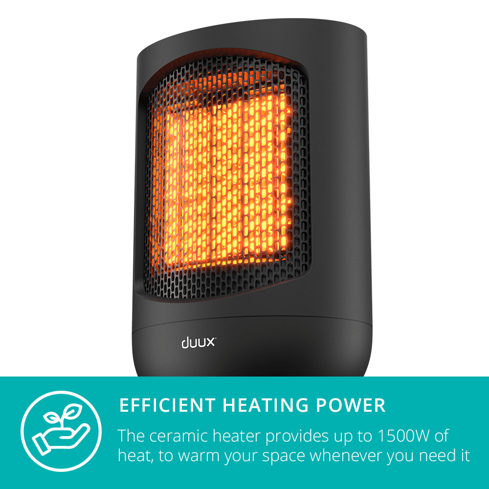 Duux Zone Black Personal Heater 1500W Image 4
