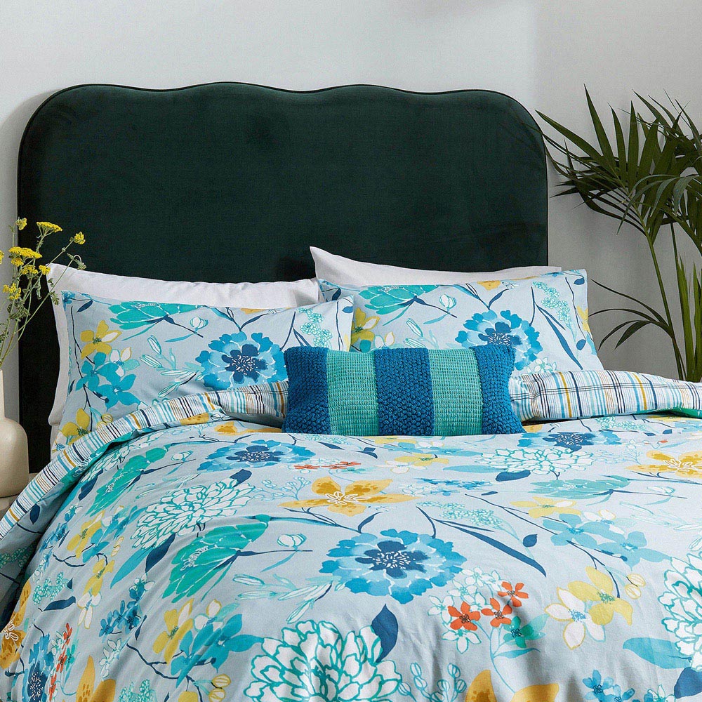 Helena Springfield Bella Super King Size Blue Duvet Set Image 5
