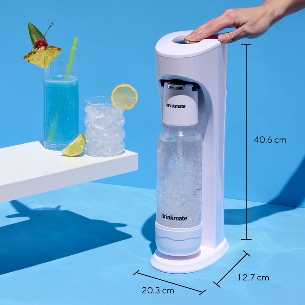Drinkmate OmniFizz 410-01-14Z Classic White Soda Maker with CO2 Cylinder Image 8