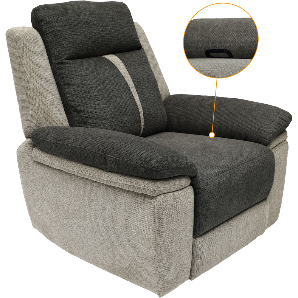 Comfy Living Grey Manual Recliner Chair Image 4