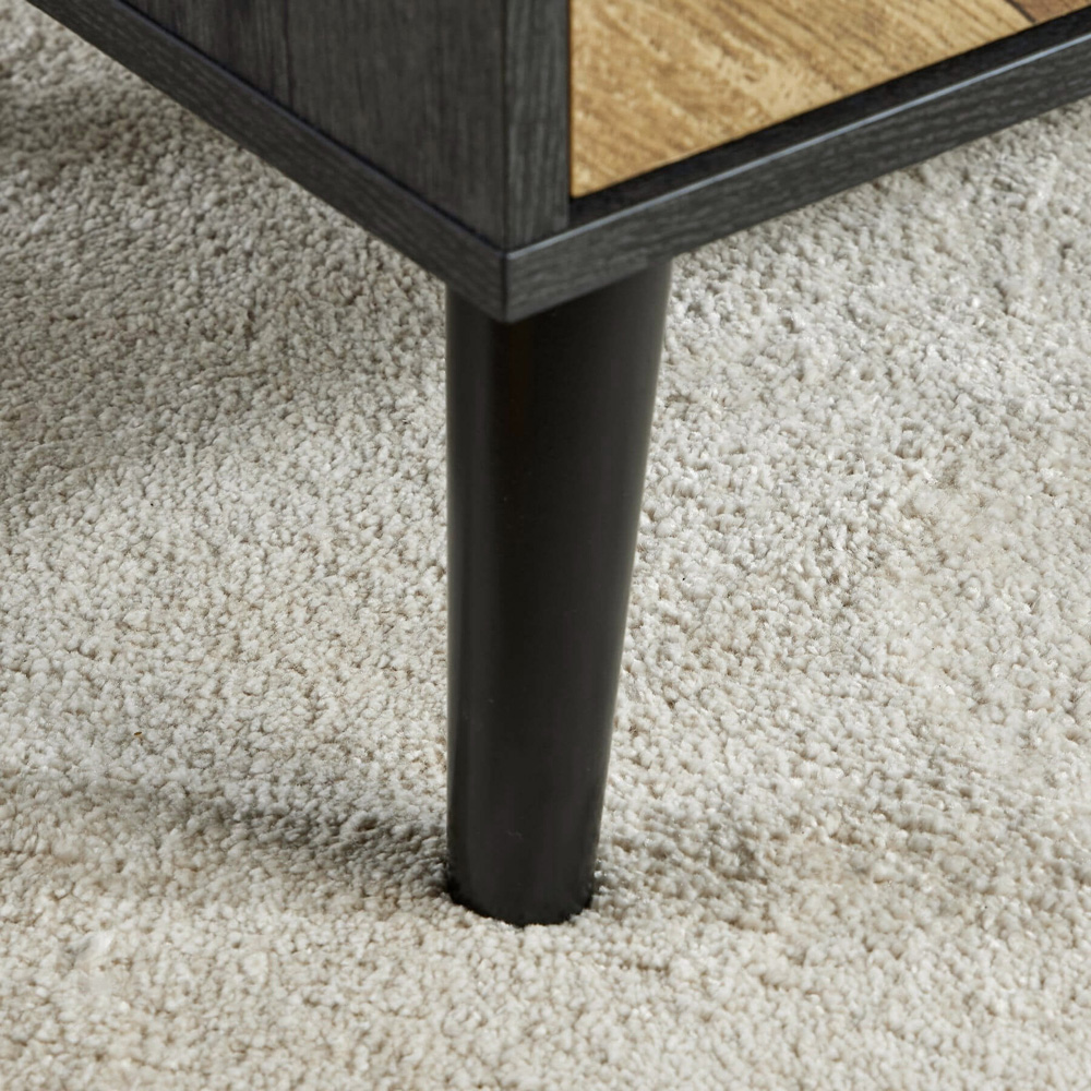 Home Source Dallas Single Drawer Single Shelf Black Coffee Table Image 6