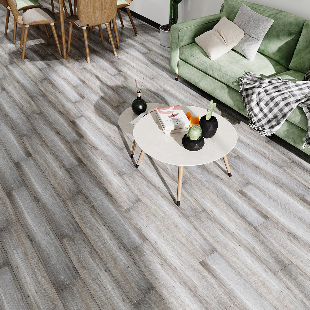 Living and Home Ash Grey Rectangle PVC Flooring Self Adhesive 36 Pack Image 7