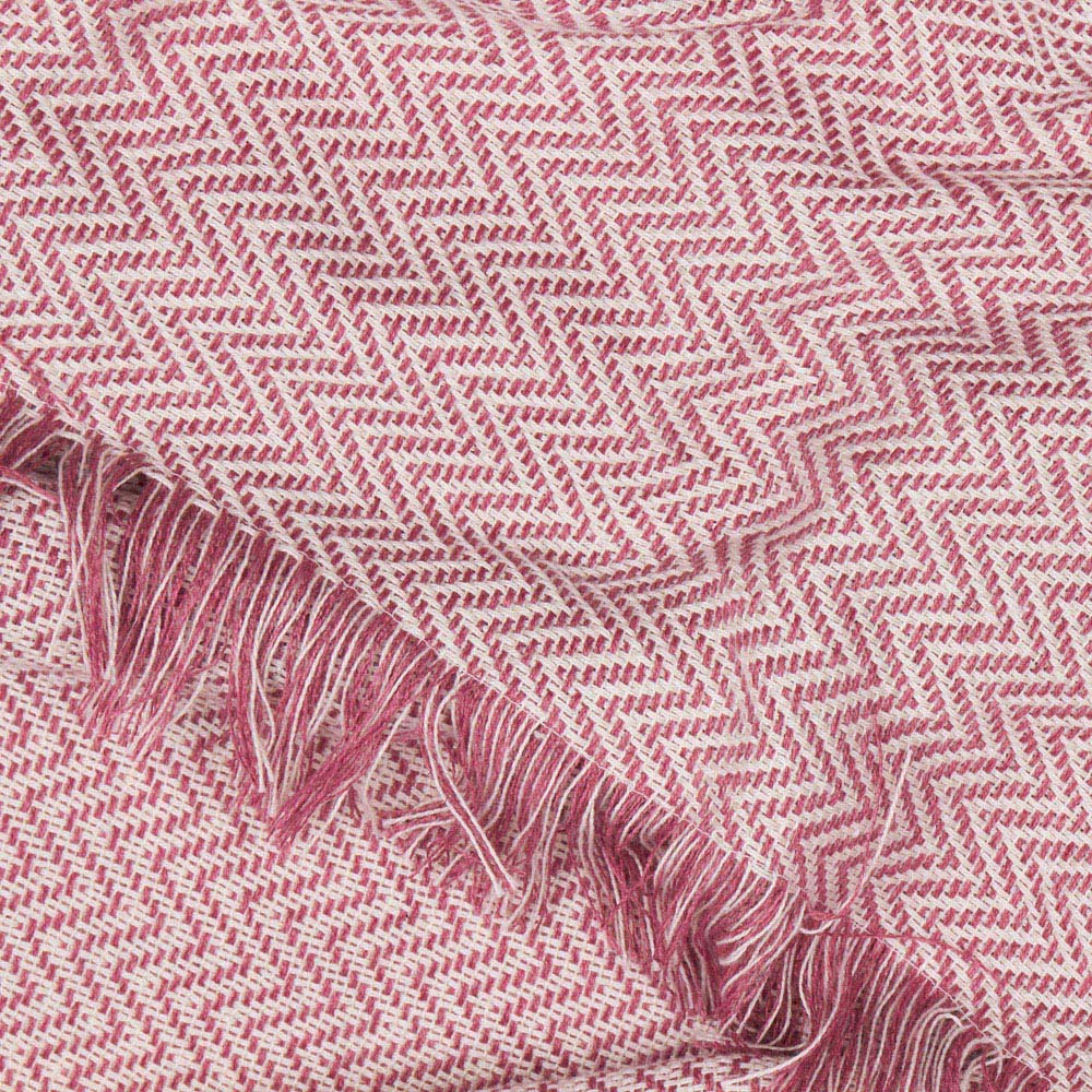 Yard Wisley Pink Herringbone Woven Throw 130 x 180cm Image 2
