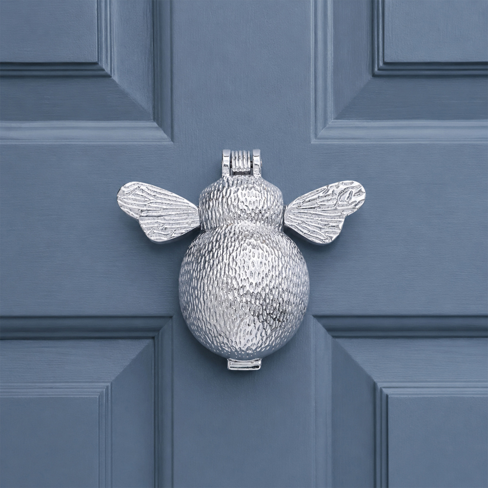 Spira Brass Polished Chrome Bumble Bee Door Knocker Image 2