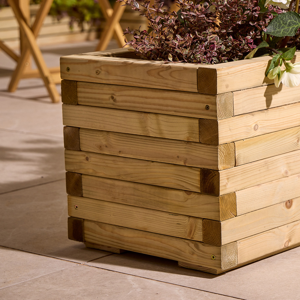 Rowlinson Premier Natural Wooden Patio Trough Planter 37 x 150 x 40cm Image 4