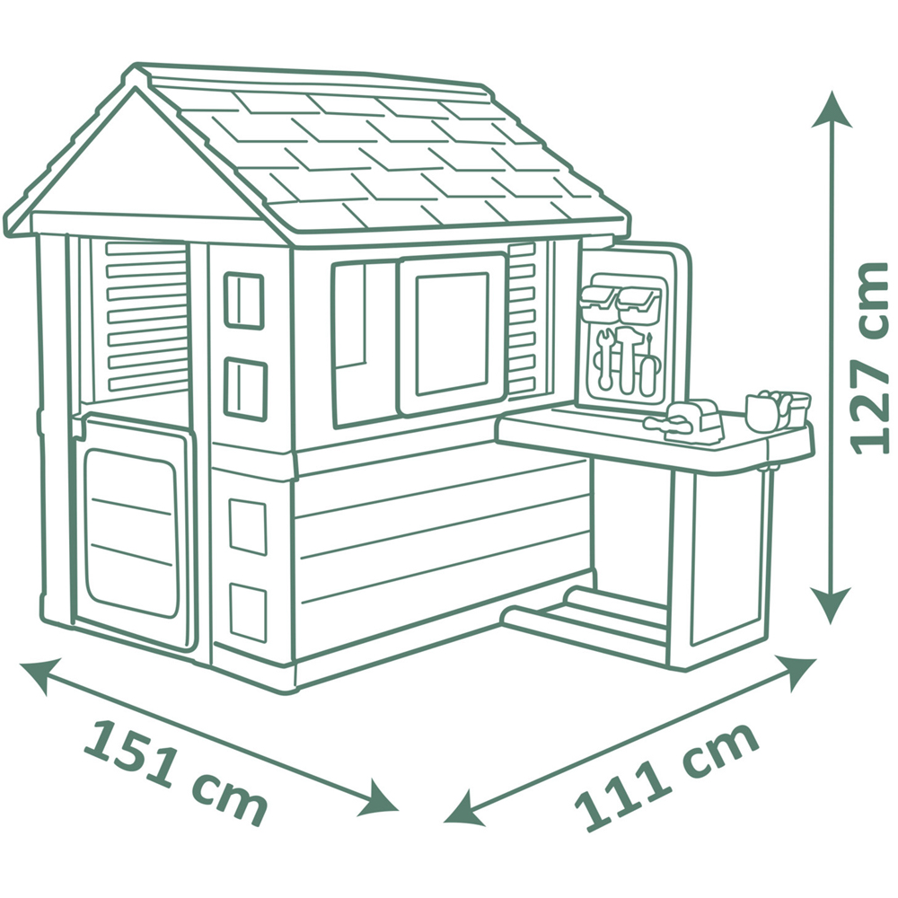 Smoby Life Kids Nature Playhouse and Workshop Image 7