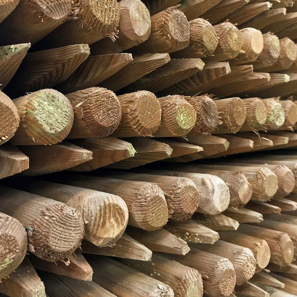 Inspirational Gifting Round Wooden Fence Post 1.5m x 50mm 15 Pack Image 4