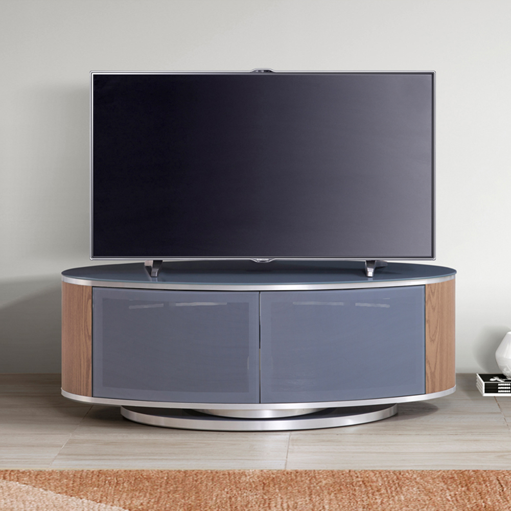 MDA Designs Luna 2 Door Grey and Oak TV Cabinet Image 7