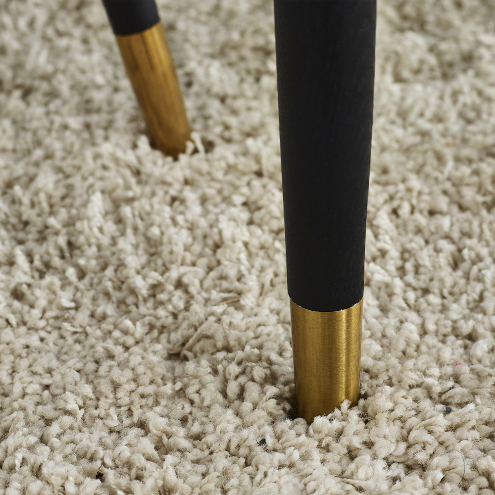 Julian Bowen Louis Fluted Stone Dining Table with Drawers White and Black Image 7