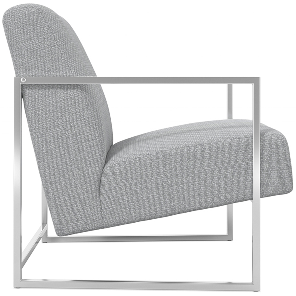 Ritz Dove Grey and Silver Accent Chair Image 4