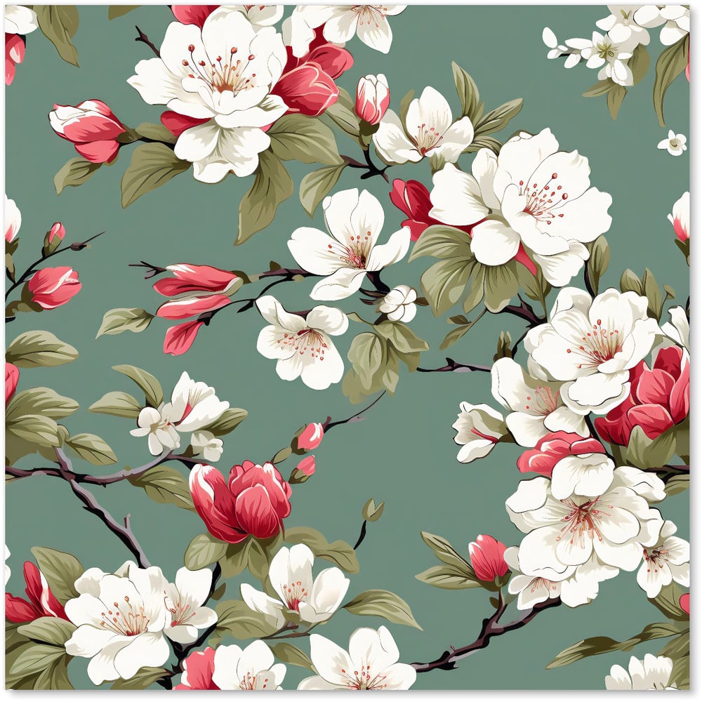 Warren Reed Designer Pink And White Blossom Glass Kitchen Splashback 60 x 60cm Image 2