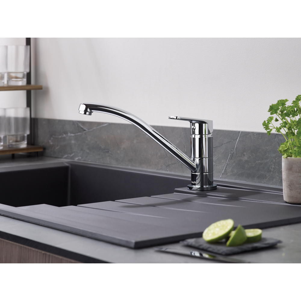 Bristan Easyfit Cinnamon Chrome Kitchen Mono Sink Mixer Tap Image 7