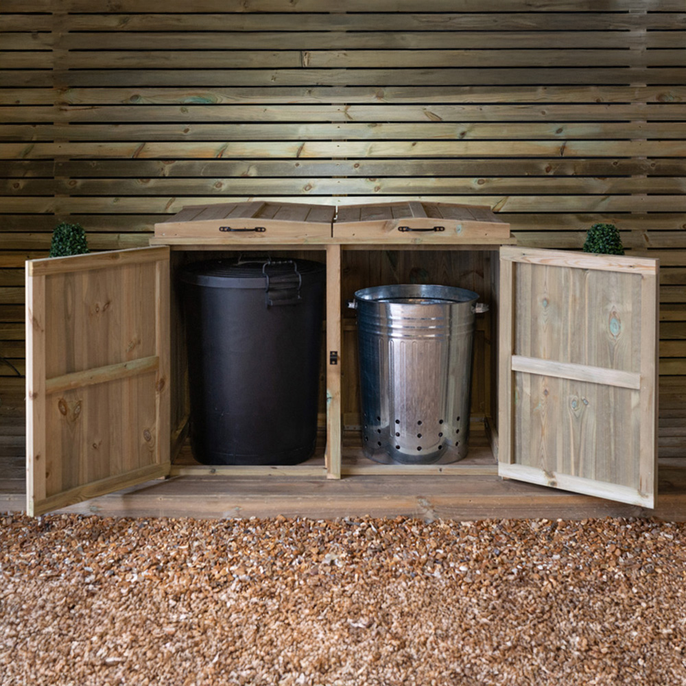 The Garden Village Paythorne Double Dustbin Storage Image 2