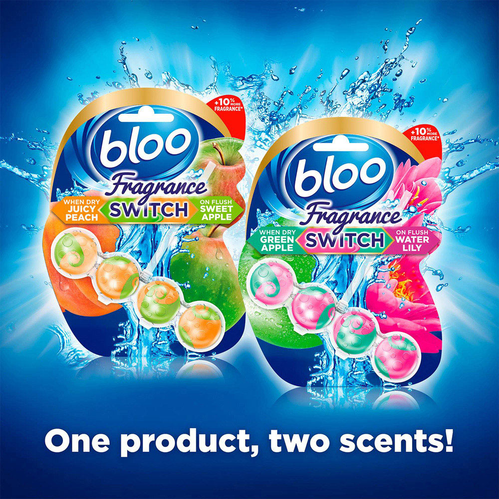 Bloo Water Lily and Green Apple Fragrance Switch Toilet Rim Block 50g 6 Pack Image 6