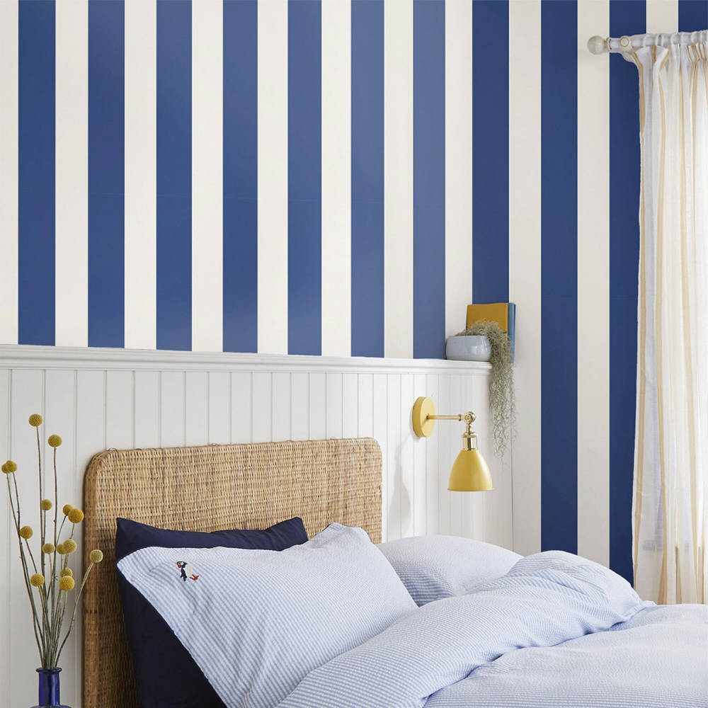 Joules Harborough Stripe Coast Blue Wallpaper Image 3