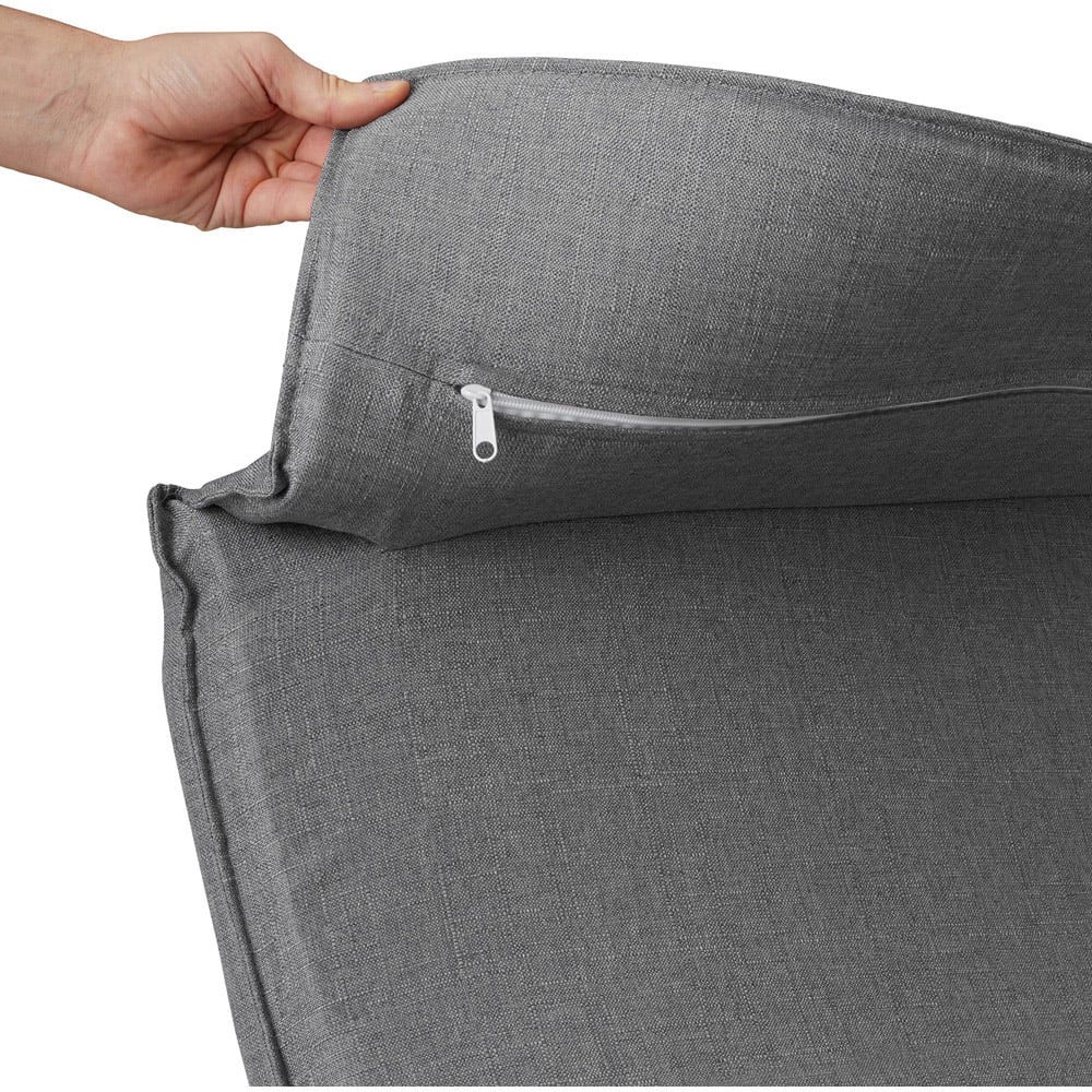 tectake Roca Light Grey Rocking Chair with Armrest Image 7