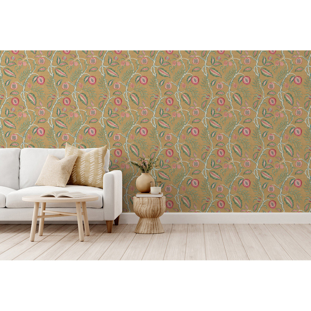 Esselle Home Fruits of Paradise Ochre Wallpaper Image 5