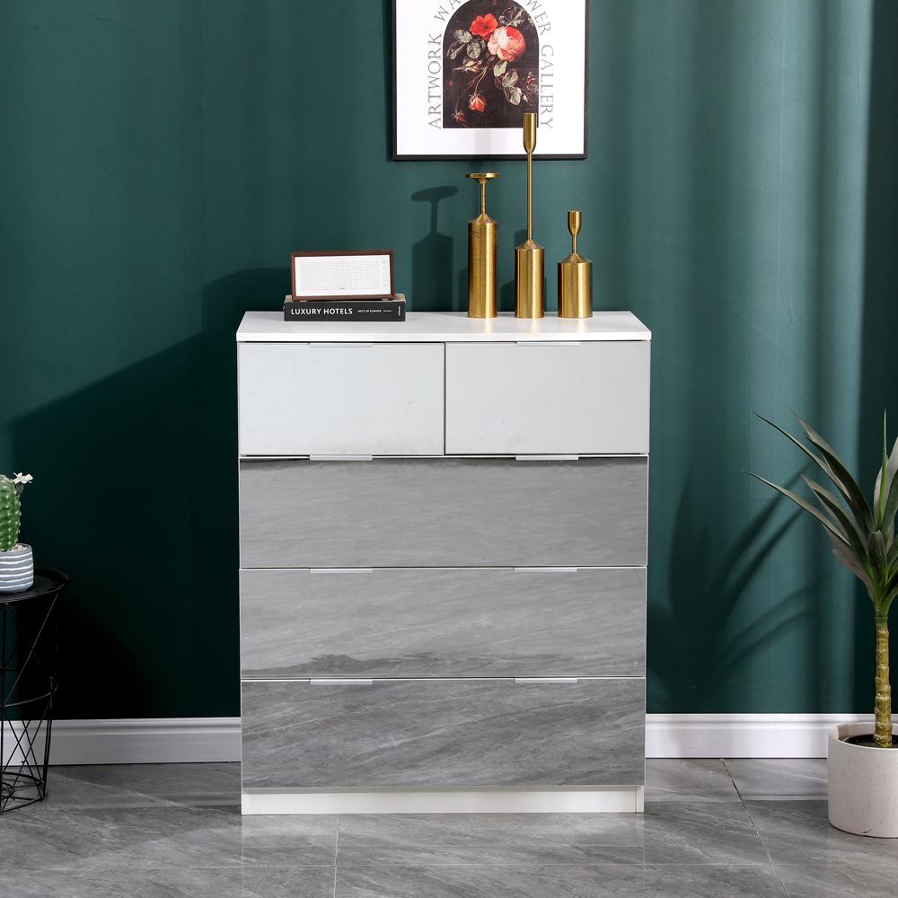 Portland Mirror 5 Drawer Wooden Chest of Drawers Image 7