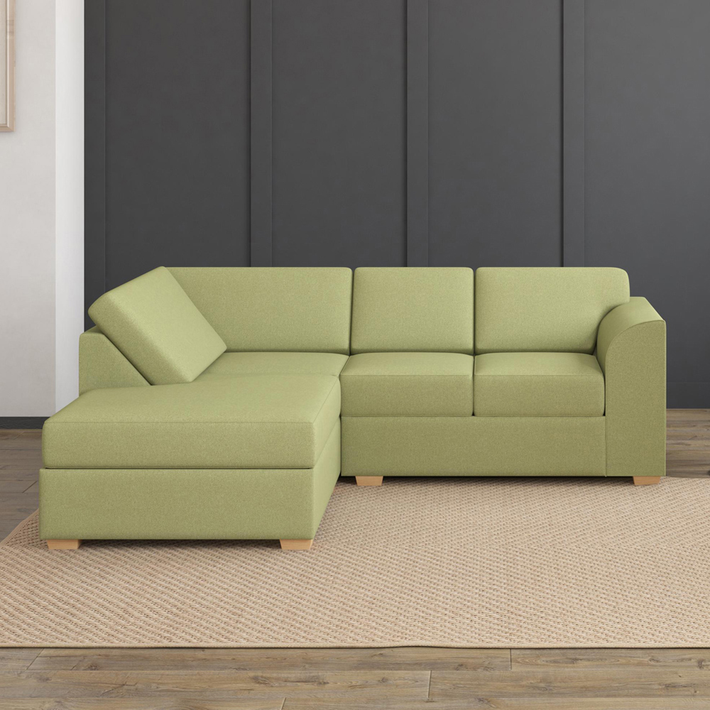 Modo 3 Seater Venice Olive Left Hand Fixed Back L-Shape Corner Sofa Image 6