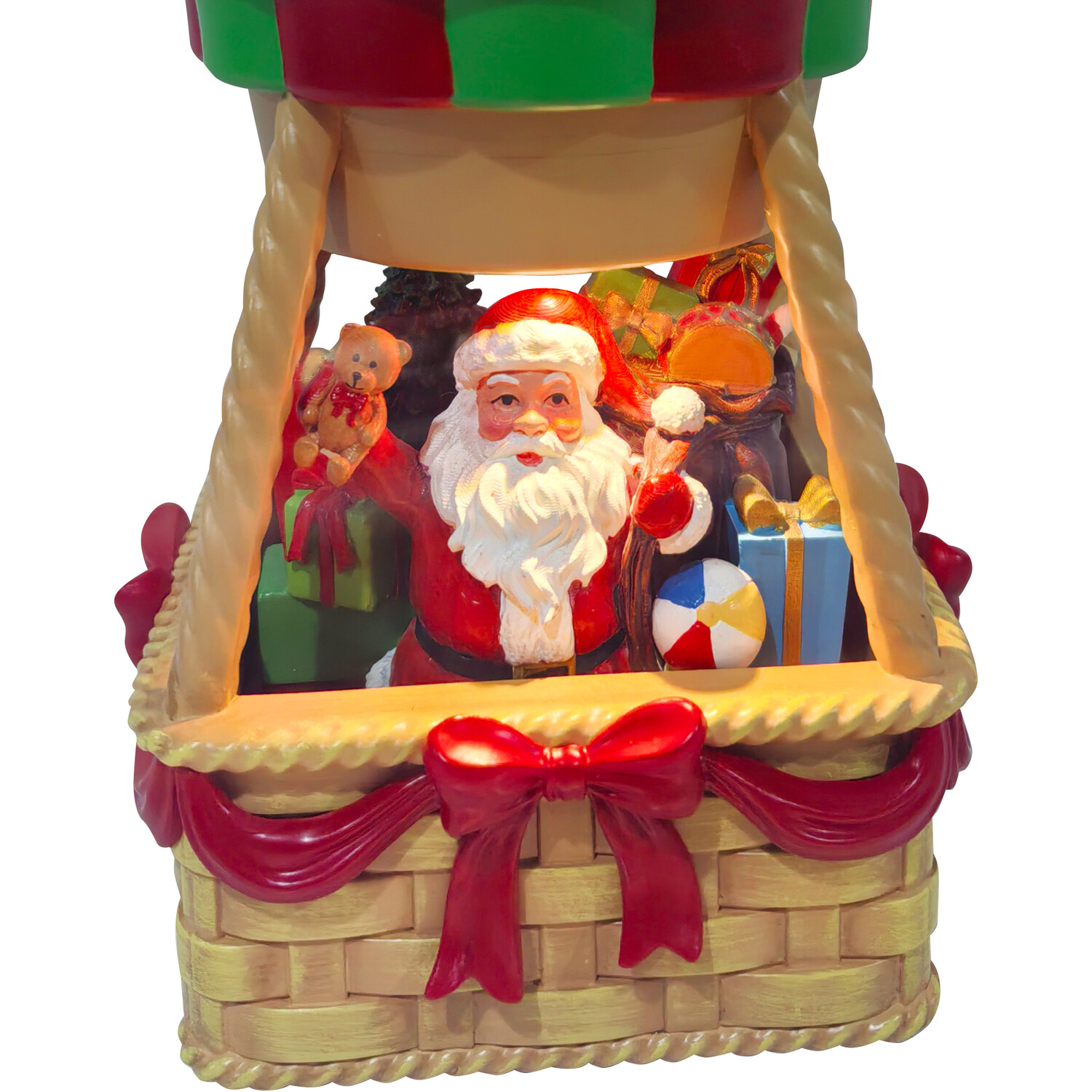 Santa in LED Hot Air Balloon Multicolour Image 2