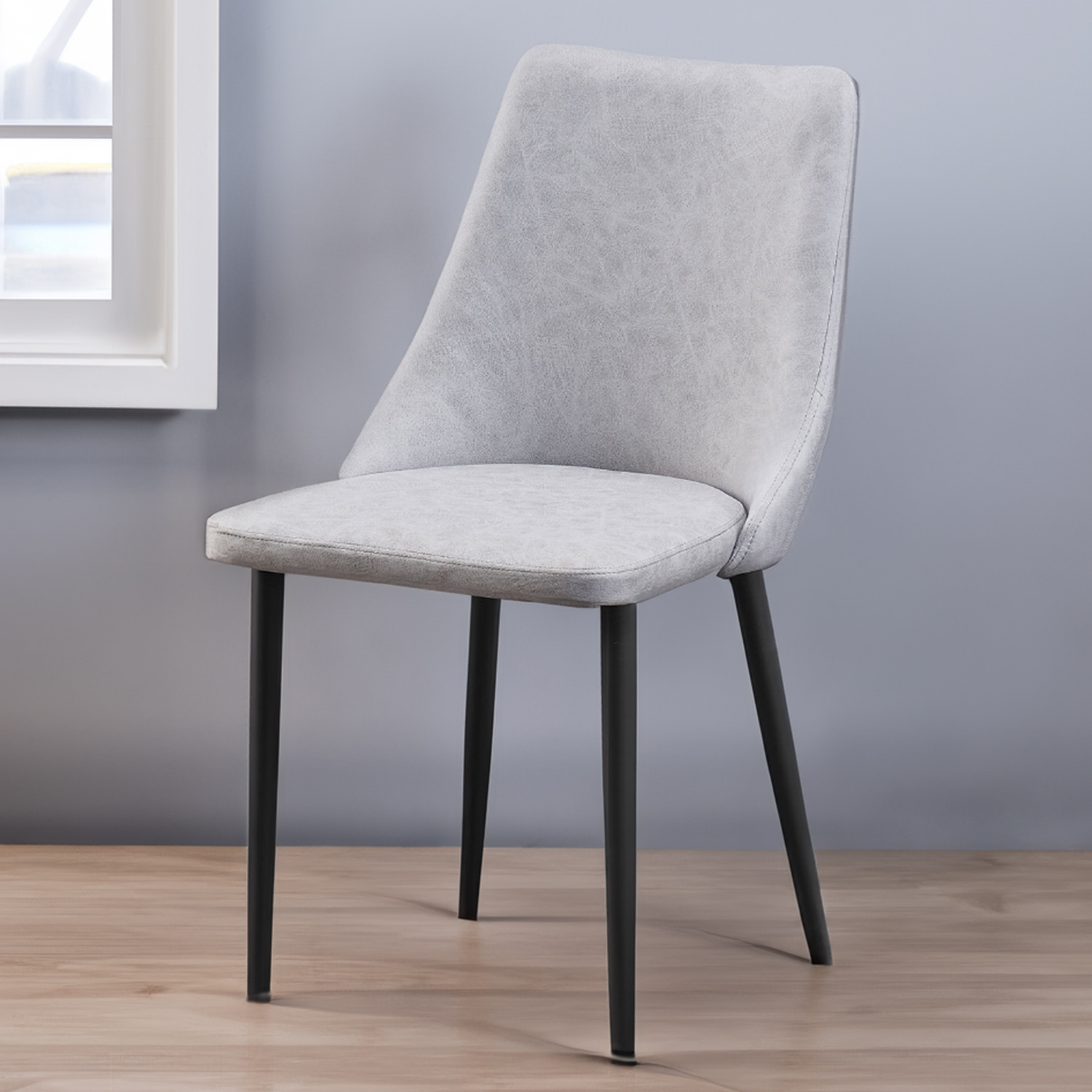 Chester Set of 2 Light Grey Dining Chair Image 1