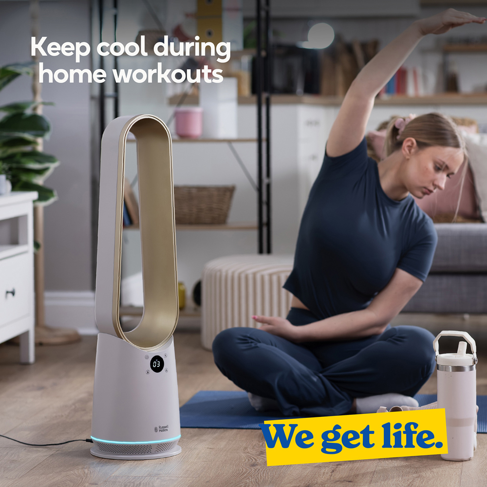 Russell Hobbs Bronte Stone Smart Oscillating Bladeless Cooling Fan with Remote Image 7
