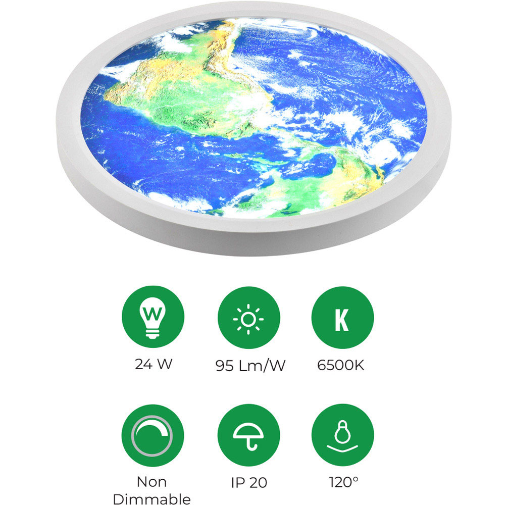 ENER-J Surface Mounted Earth LED Ceiling Light 4 Pack Image 8