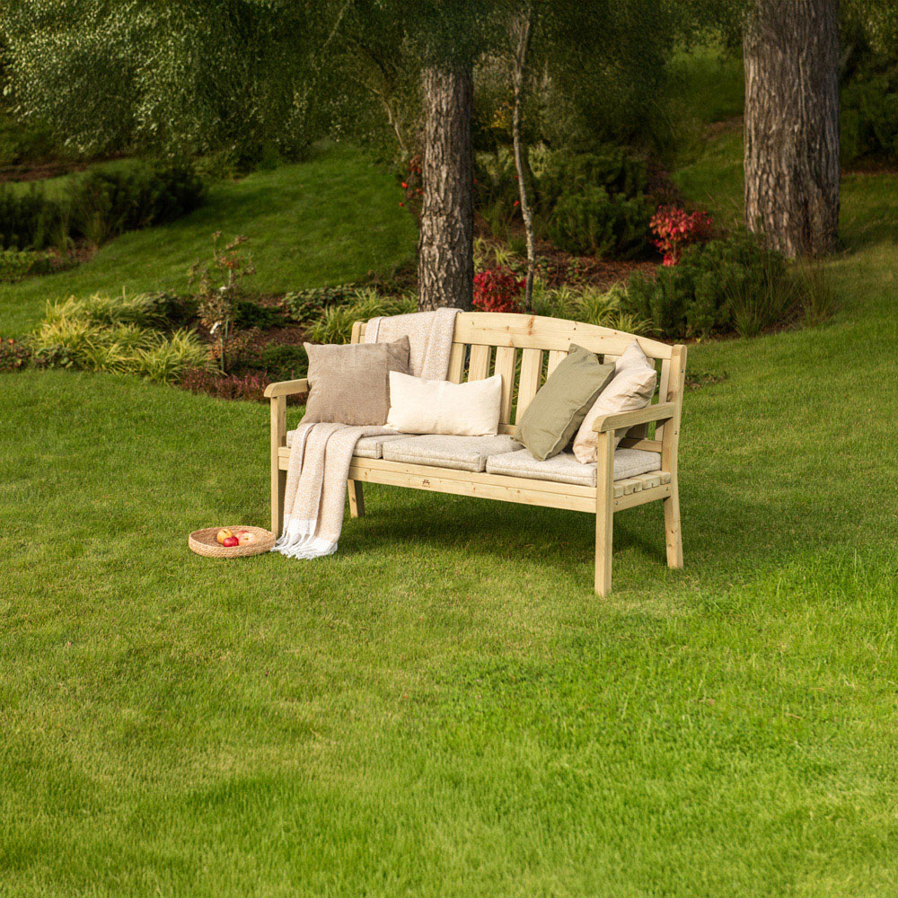 AMATA Ungurs 3 Seater Green Wooden Bench Image 8