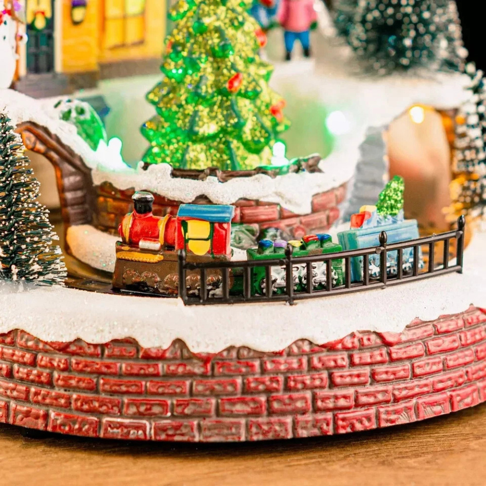 Marco Paul LED Santa Sleigh Christmas Village Scene Decoration Image 3