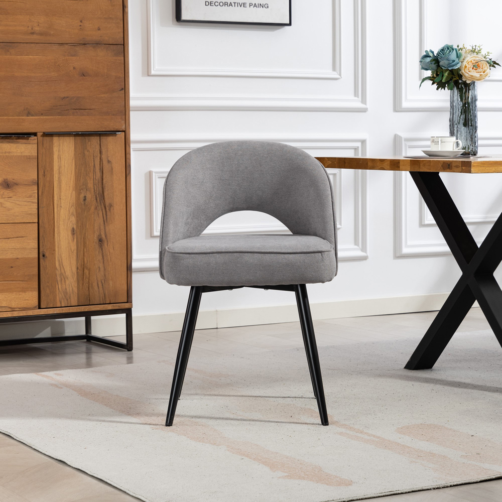 Artemis Home Ashley Set of 2 Grey Dining Chairs Image 3