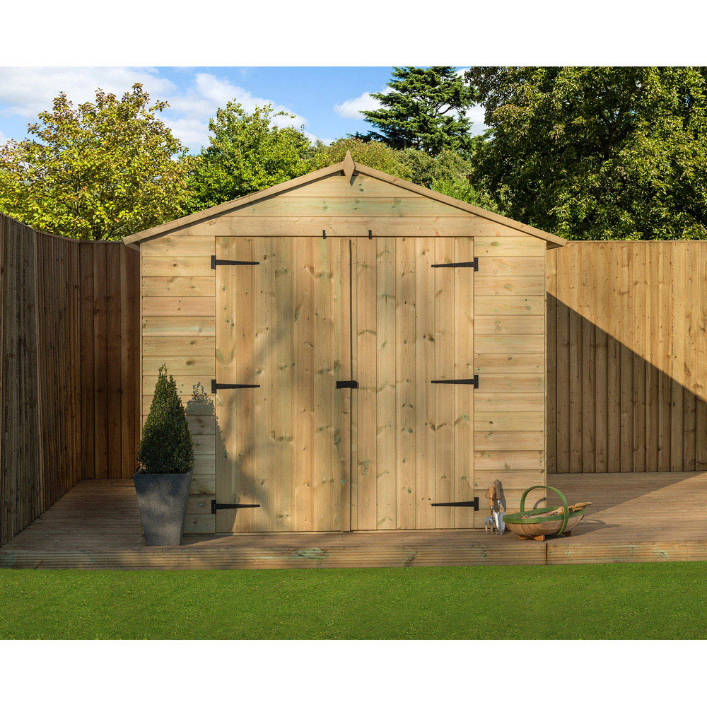 Empire Sheds 9500 8 x 9ft Double Door Tongue and Groove Apex Garden Shed Image 4