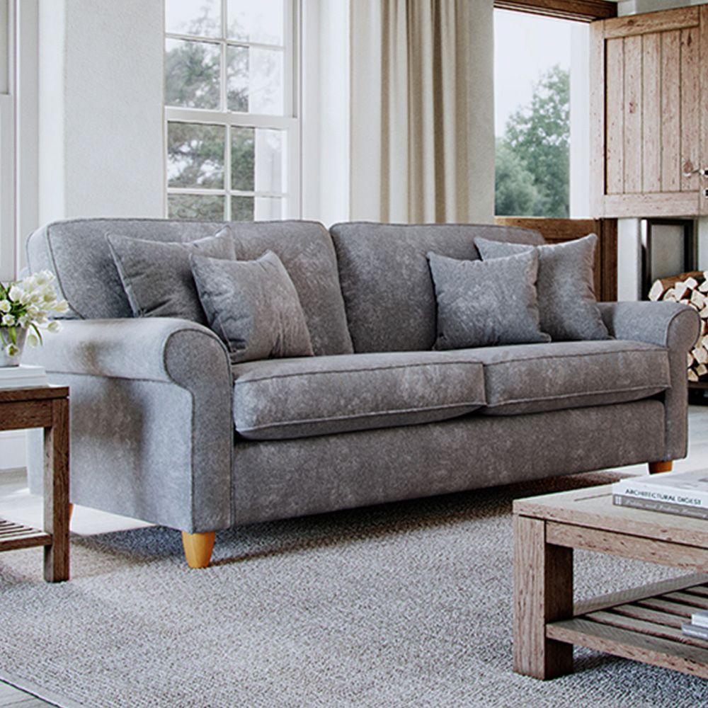 Sinatra 3 Seater Large Glory Anthracite Sofa Image 1