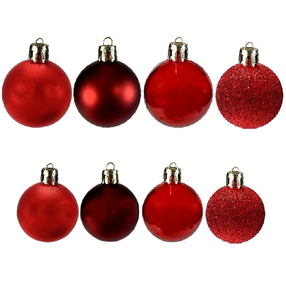Set of 100 Red or Gold Baubles Tube Image 4