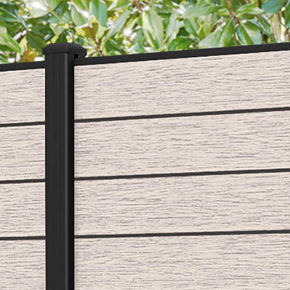 Charles & Ivy Fusion 3ft Mid Stone Fence Panel with Aluminium Posts Image 4