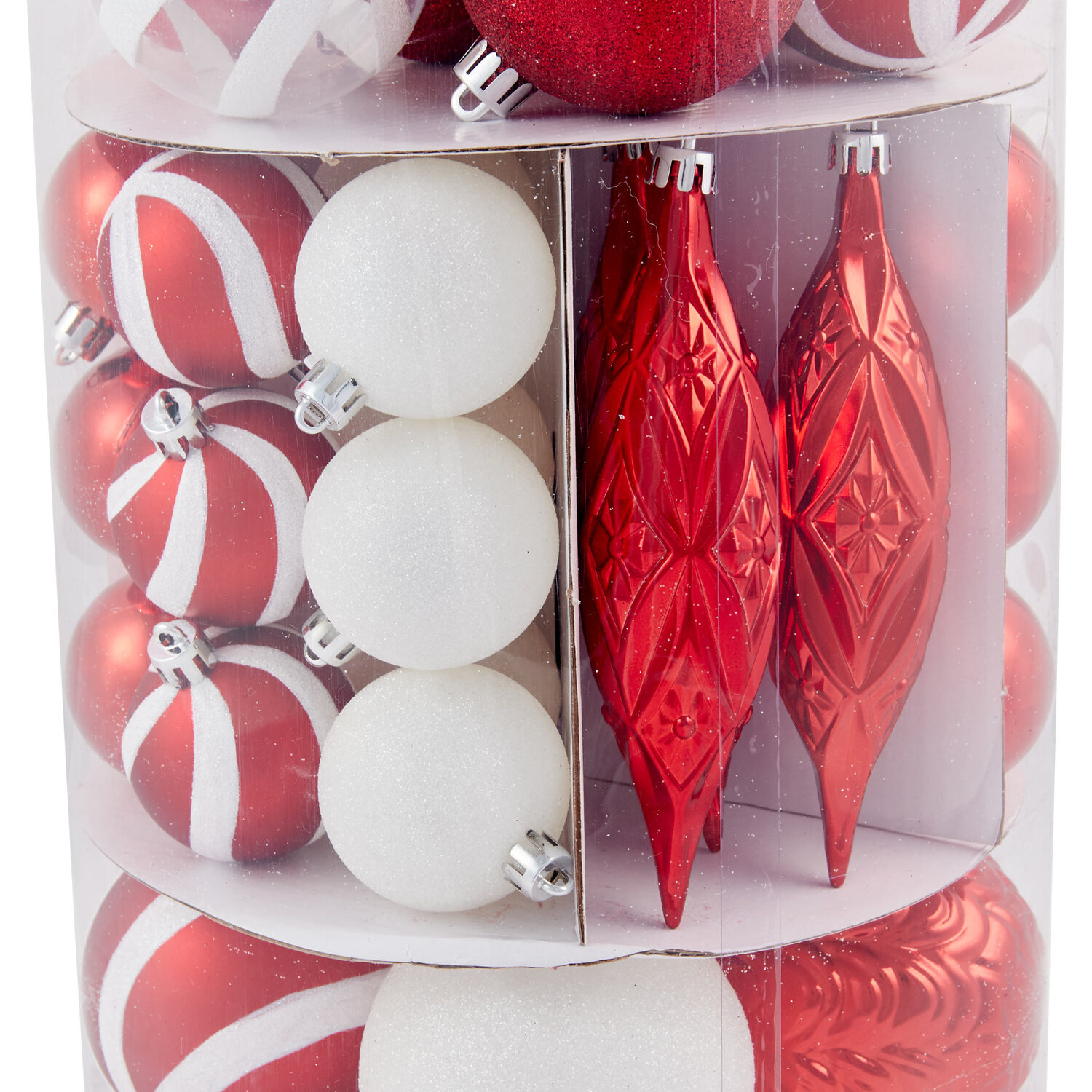 Pack of 120 Candy Cane Lane Baubles - Red Image 5