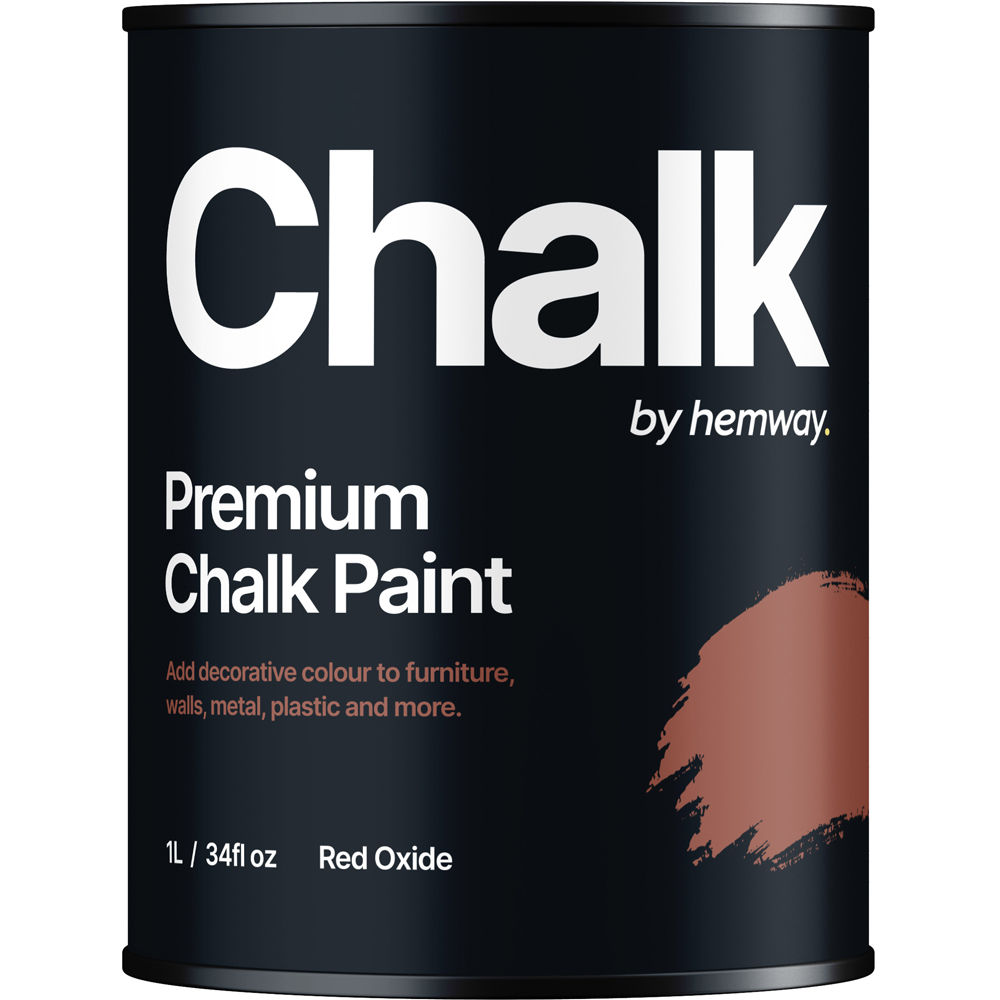 Hemway Red Oxide Furniture and Walls Matt Chalk Paint 1L Image 2