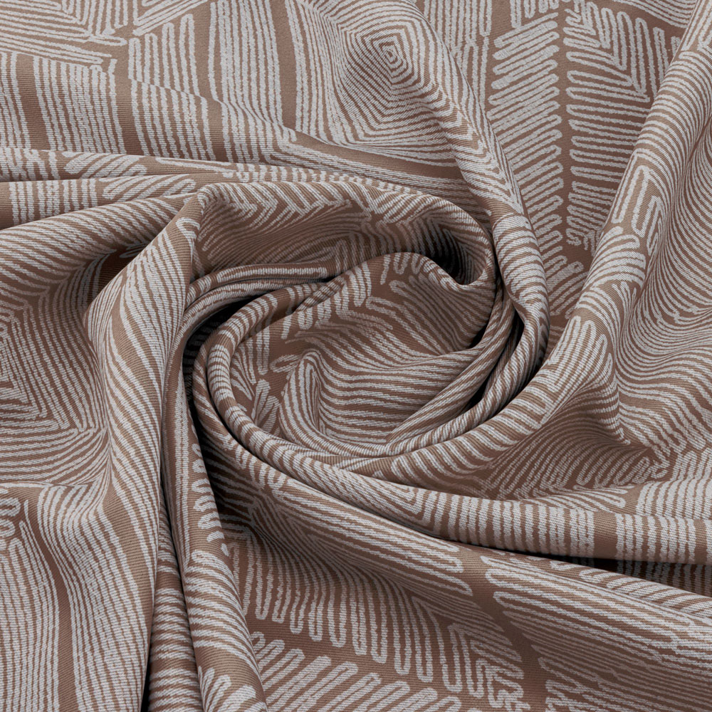 Alan Symonds Rust Geometric Aztec Print Blackout Ring Top Eyelet Curtains 168 x 183cm Image 5