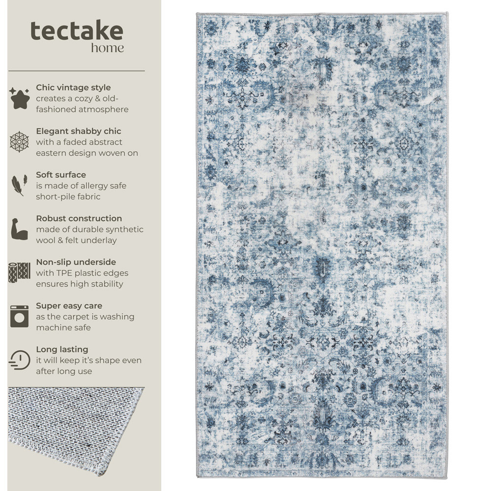 tectake Amara Vintage Non Slip Rug 110 x 60 x 0.6cm Image 7
