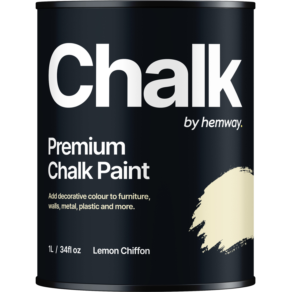 Hemway Lemon Chiffon Furniture and Walls Matt Chalk Paint 1L Image 2