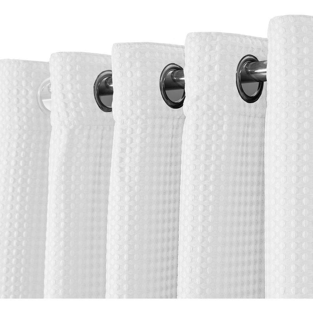 Velosso Waffle White Blackout Curtains 229 x 229cm Image 3