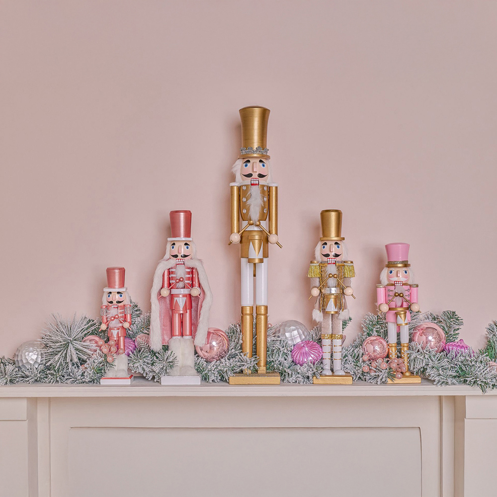 The Christmas Gift Co Bellini Gold Wooden Nutcracker Image 2