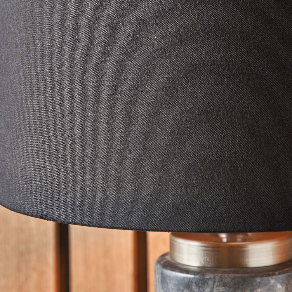 Pacific Lifestyle Carrara Grey Marble Effect Ceramic Tall Table Lamp Image 3