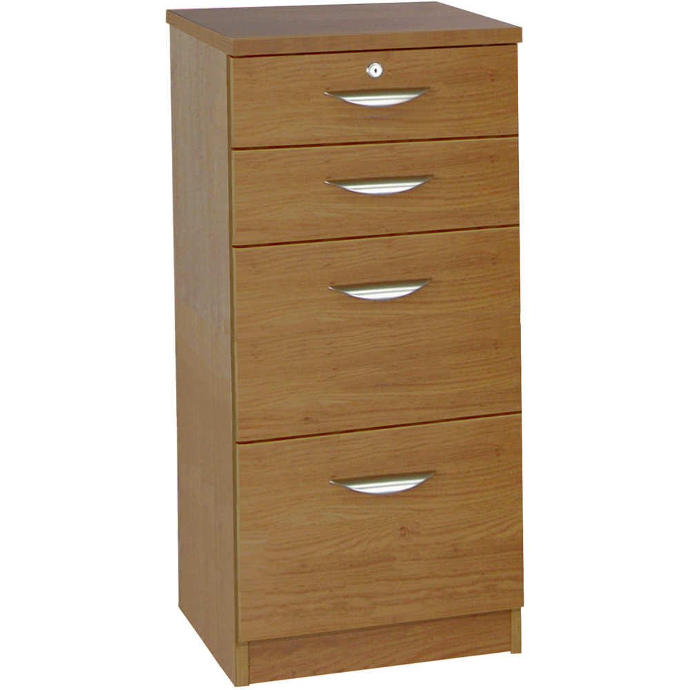 R White Cabinets 4 Drawer Brown Filing Cabinet Image 2