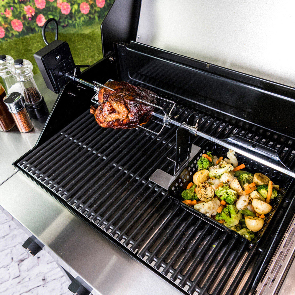 Char-Broil Stainless Steel Universal Electric Rotisserie Set Image 6