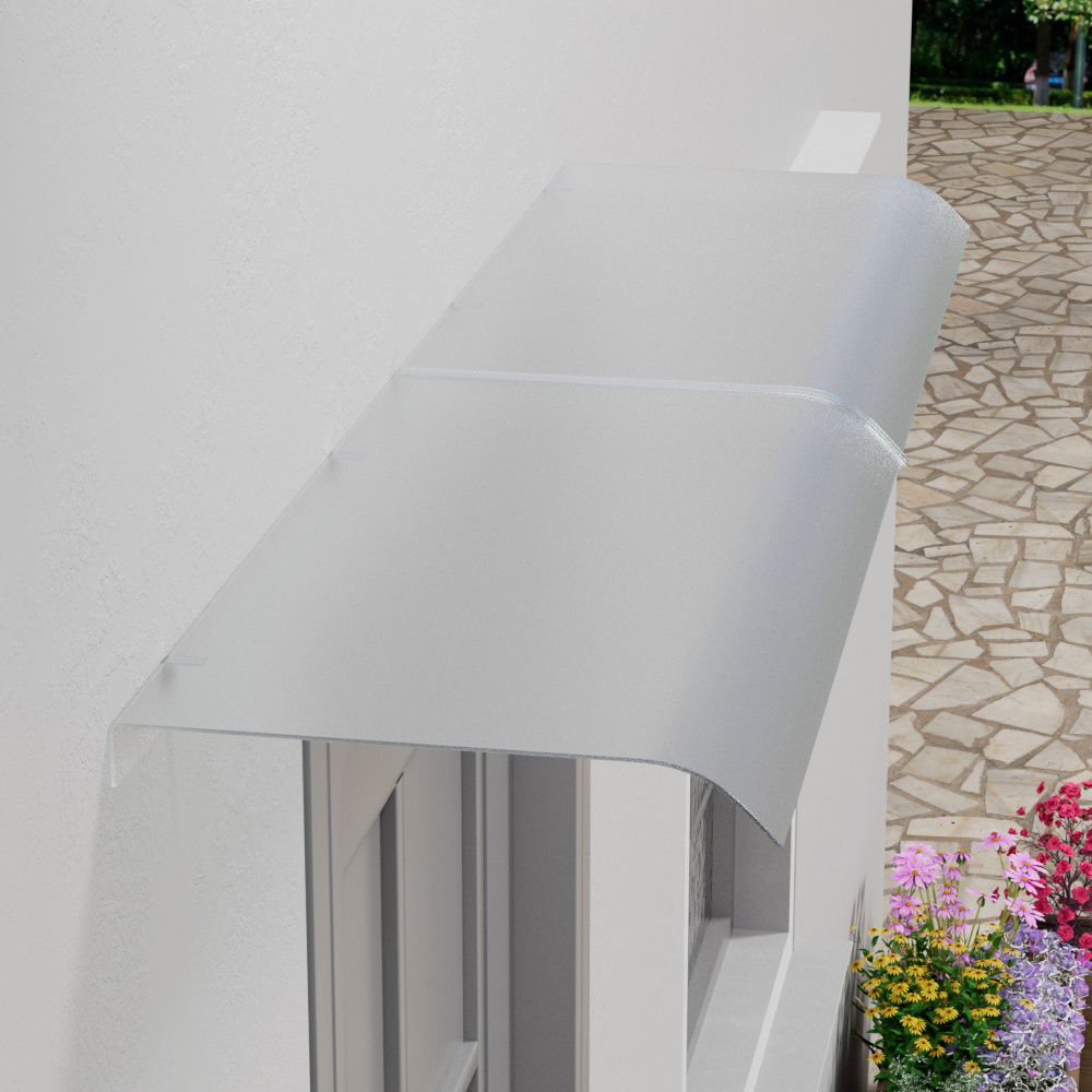 Living and Home Arched Frosted Awning Canopy 1.6 x 0.43m Image 8
