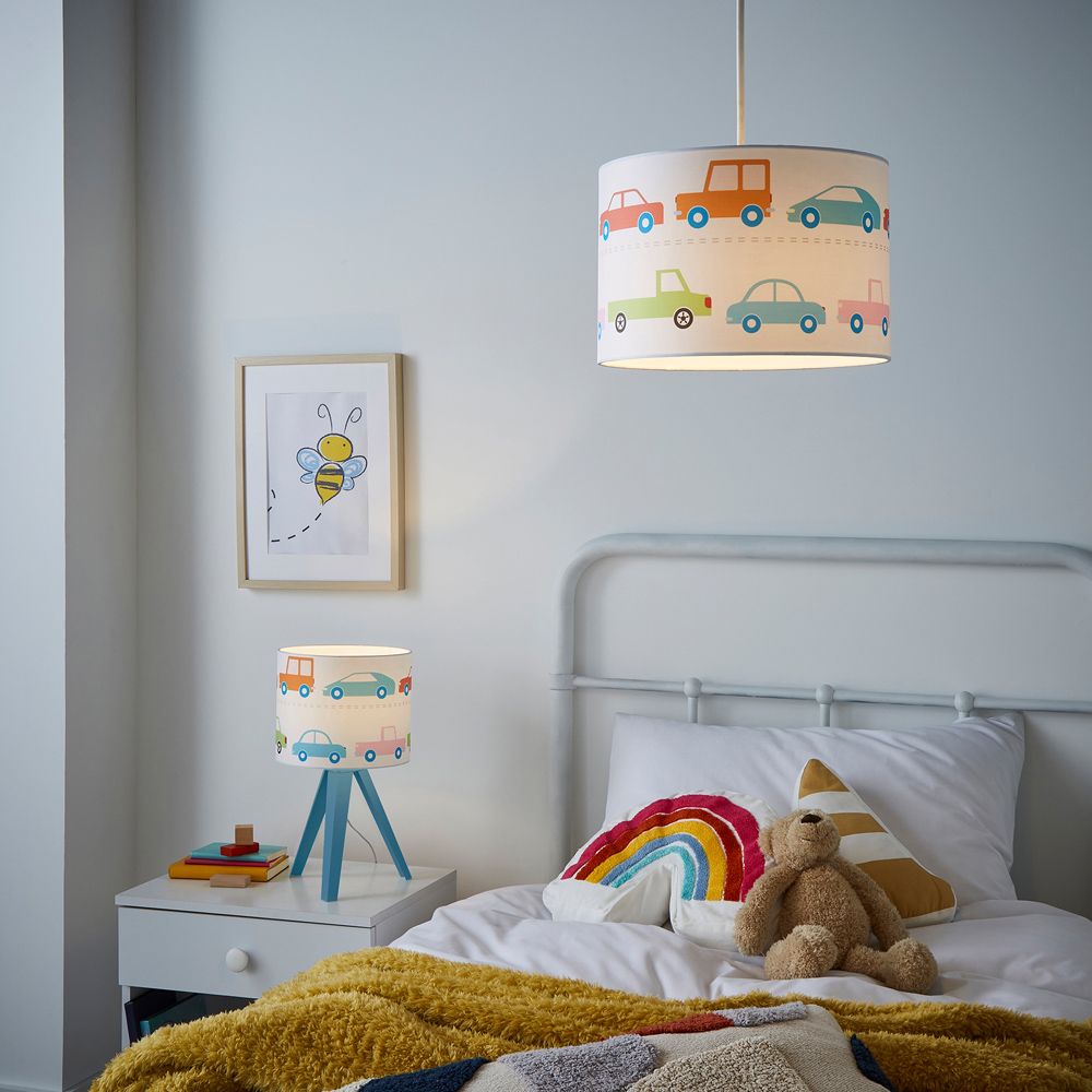 Glow Easyfit White Cars Lamp Shade Image 2