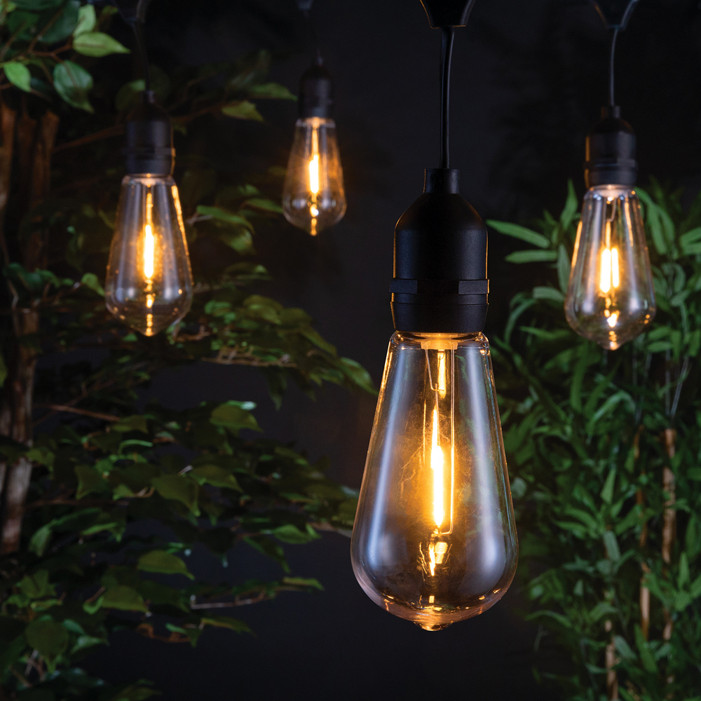 TCP ST64 E27 Warm White Decorative LED Festoon Lights 10m Image 2