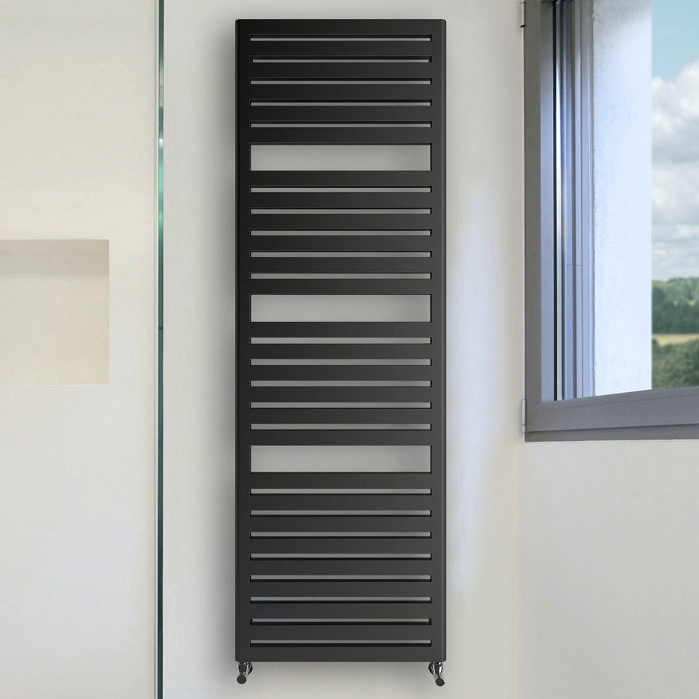 Terma Salisbury Metallic Black Heated Towel Rail 2708 BTU 1635 x 540mm Image 2
