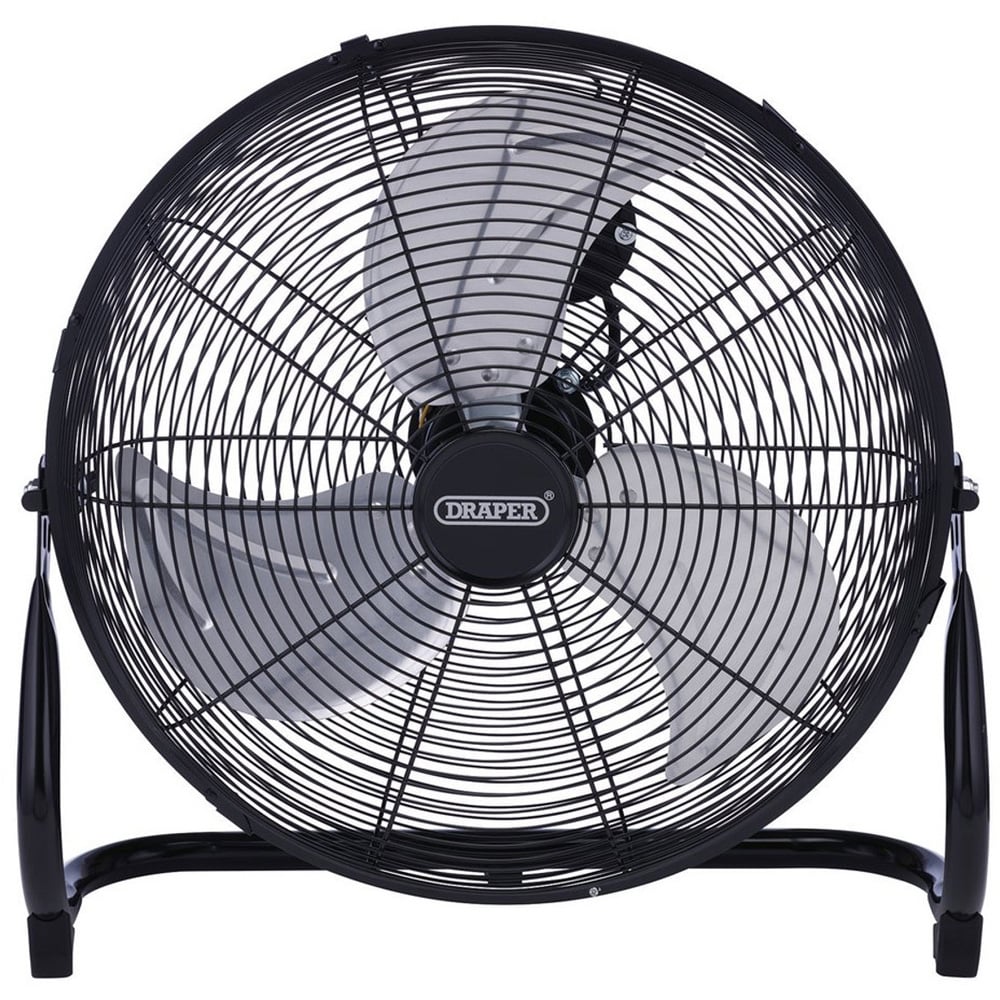 Draper Black and Silver High Velocity Floor Fan 16 inch Image 3