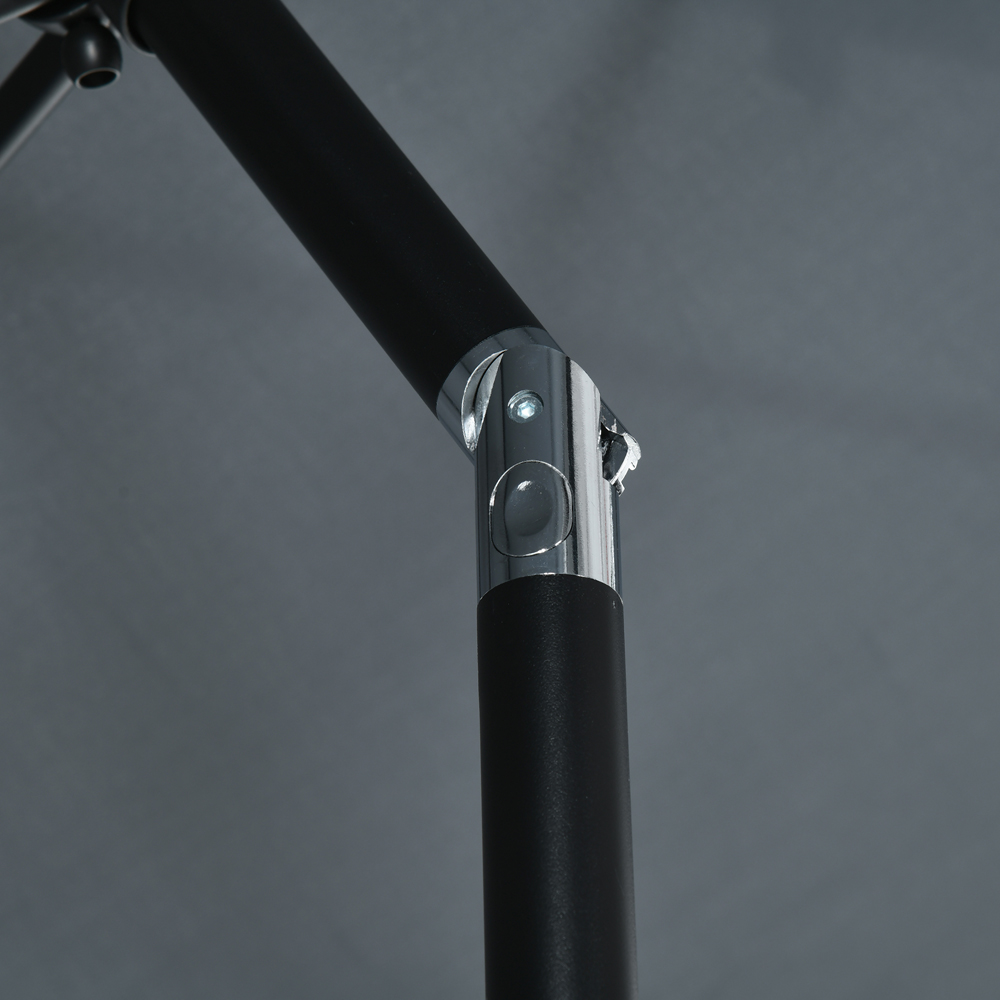 Outsunny Dark Grey Crank and Tilt Parasol 3 x 2m Image 3